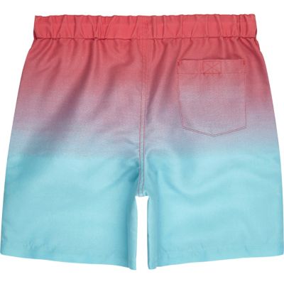 Boys red dip dye swim shorts